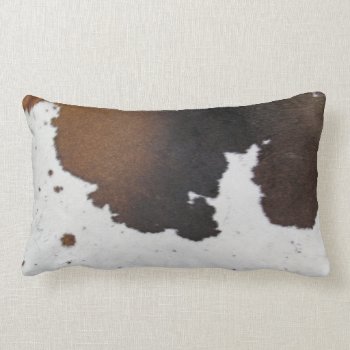 Cowhide Lumbar Pillow by Impactzone at Zazzle