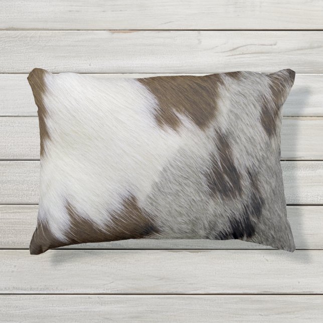 Cowhide Outdoor Pillow (Front)