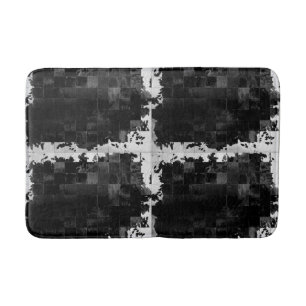 Cowhide Patchwork Print Bath Mat