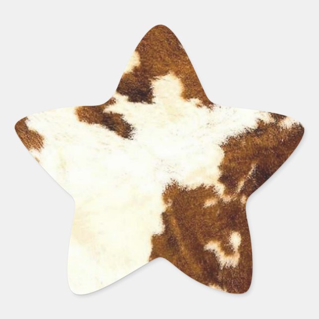 Cowhide Print Star Stickers (Front)