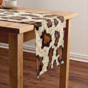 Cowhide Print Table Runner