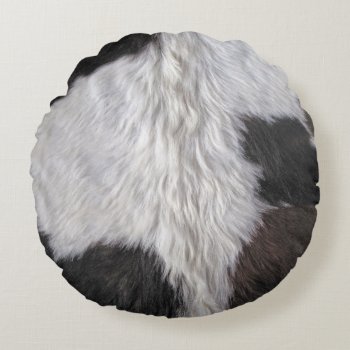 Cowhide Round Pillow by Impactzone at Zazzle