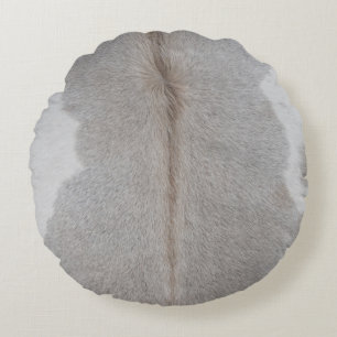 Cowhide Round Pillow