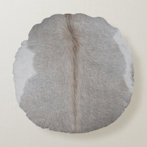 Cowhide Round Pillow