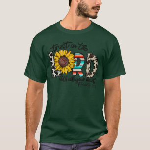 Cowhide Sunflower Trust In The Lord With All Heart T-Shirt