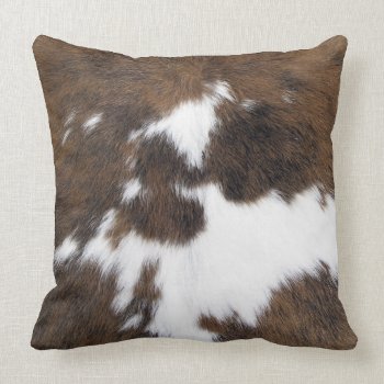 Cowhide Throw Pillow by Impactzone at Zazzle