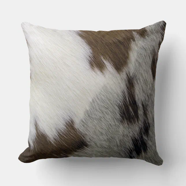 Cowhide Throw Pillow Zazzle