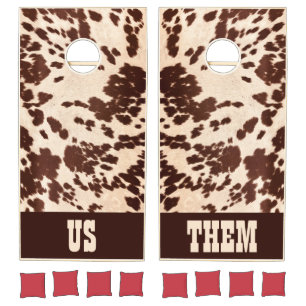 Cowhide US vs THEM Cornhole Set