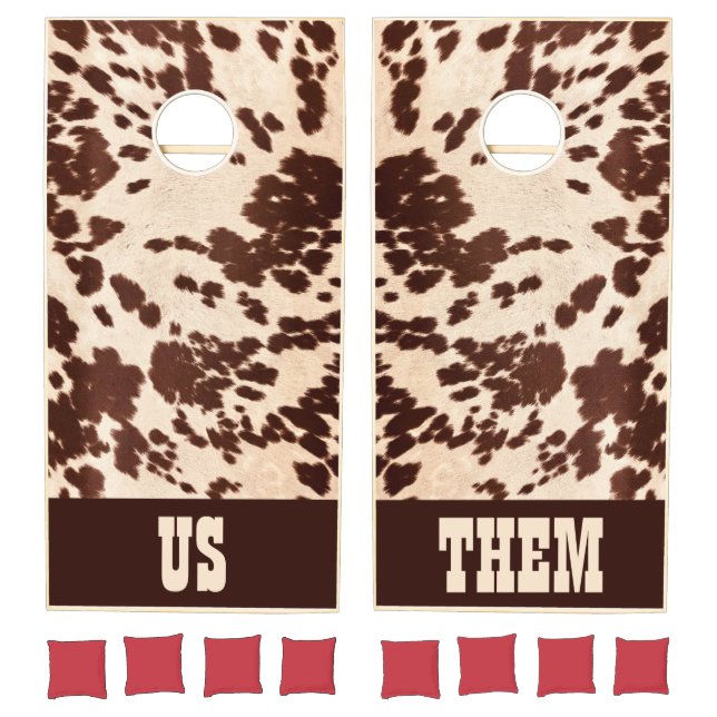 Cowhide US vs THEM Cornhole Set (Set)