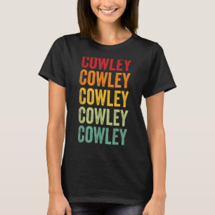 Cowley County Kansas Rainbow Text Design T-Shirt