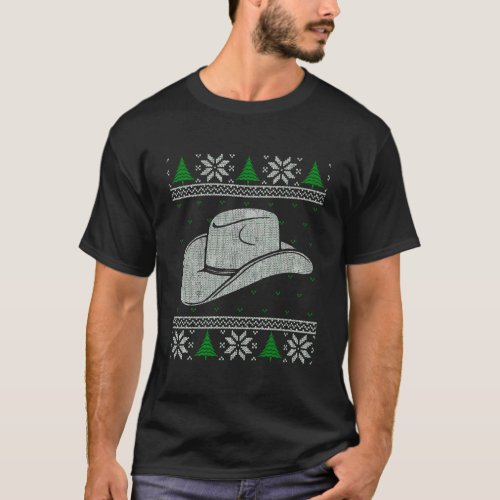 Cowman Xmas Gift Cowboy And Cowgirl Hat Lover Ugly T_Shirt