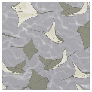 Cownose Stingray Ocean Pattern Fabric