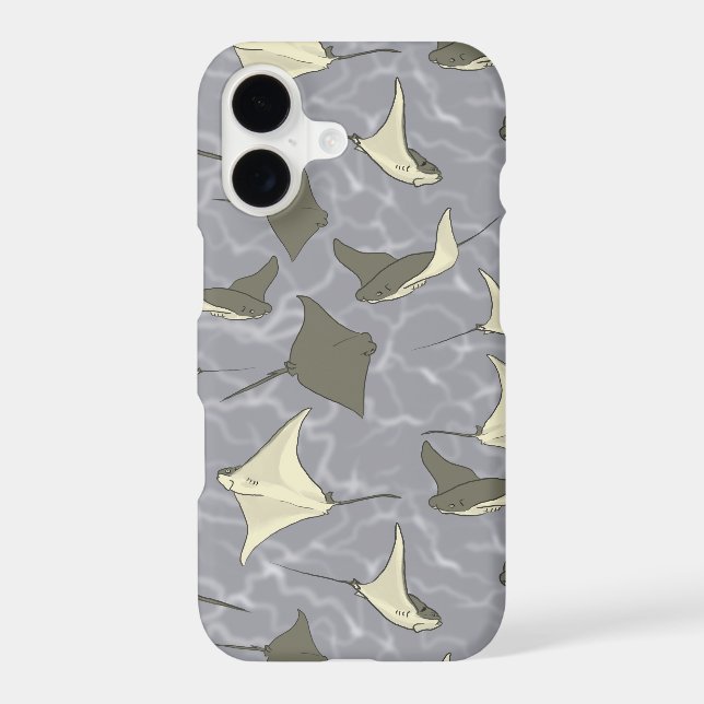Cownose Stingray Ocean Pattern Iphone Case (Back)