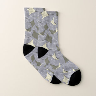 Cownose Stingray Ocean Pattern Socks