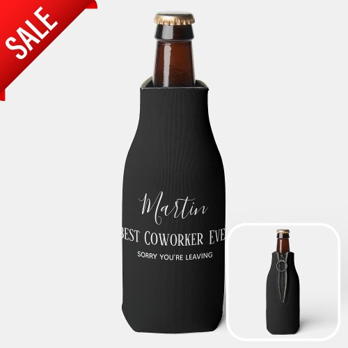 Coworker Boss Leaving ADD Funny Quote Custom Bottle Cooler