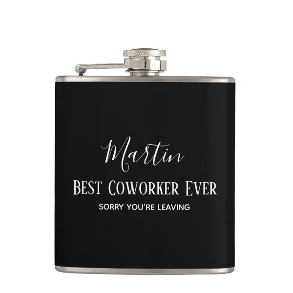 Coworker Boss Leaving ADD Funny Quote, Custom Flask