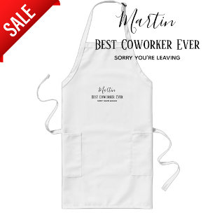 Coworker Boss Leaving ADD Funny Quote, Custom Long Apron