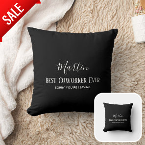 Coworker Boss Leaving ADD Funny Quote, Custom Throw Pillow