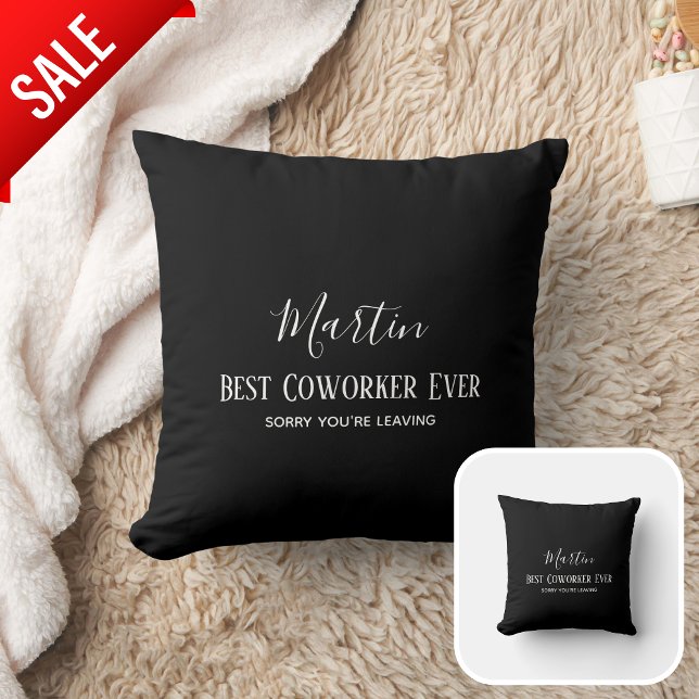 Coworker Boss Leaving ADD Funny Quote, Custom Throw Pillow (Creator Uploaded)