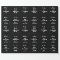 Godmother - Personalized Floral Cross Sage Green Wrapping Paper, Zazzle