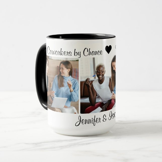 Coworker by Chance Friends by Choice Photo collage Mug (Front Left)