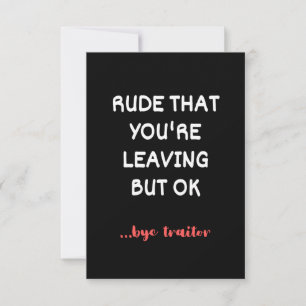 Coworker Coffee Mug - Rude That You're Leaving Note Card
