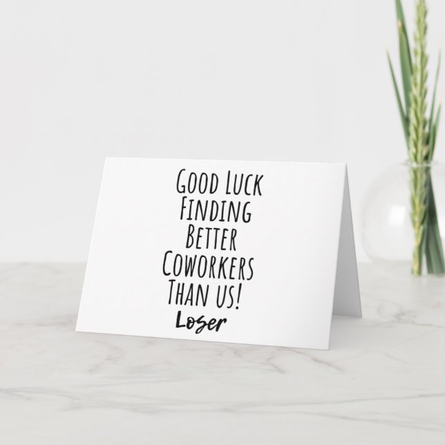 coworker, colleague, farewell, good luck T-Shirt K Note Card (Front)