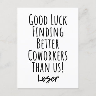 coworker, colleague, farewell, good luck T-Shirt Postcard
