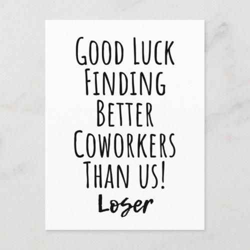 coworker colleague farewell good luck T_Shirt Postcard