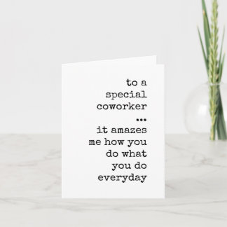 Coworker, Employee, Appreciation, Simple Card