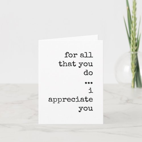 Coworker Employee Appreciation Simple Card