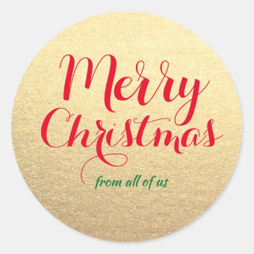 Coworker Employee Merry Christmas Santa Gift  Classic Round Sticker