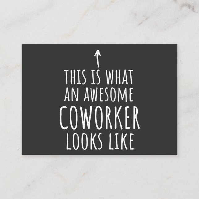 Coworker Gift, Coworker Mug, Awesome Coworker Business Card (Front)