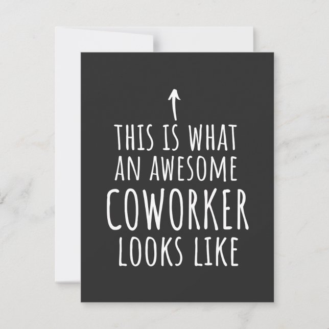 Coworker Gift, Coworker Mug, Awesome Coworker Thank You Card (Front)