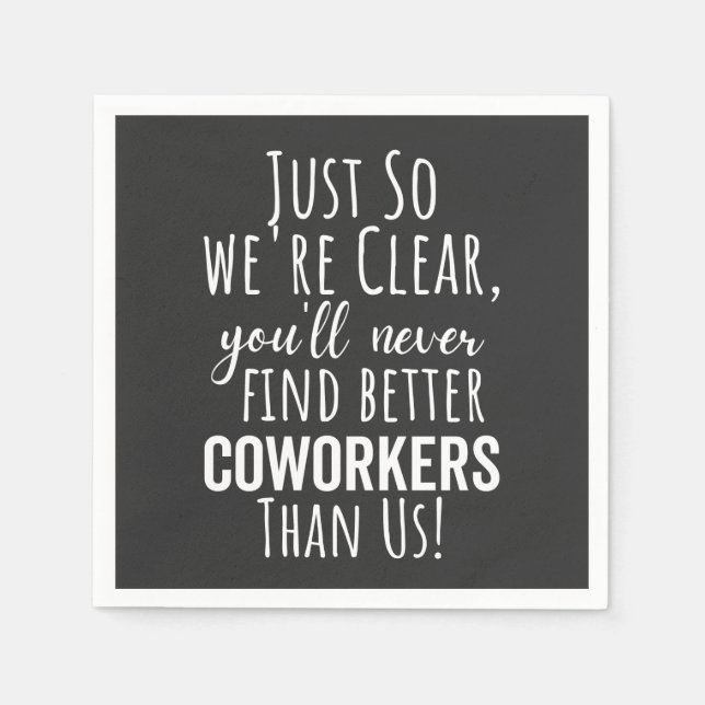 Coworker Goodbye | Coworker Moving | Leaving Gift Napkins (Front)