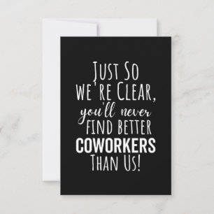 Coworker Goodbye Coworker Moving Leaving Gift Note Card