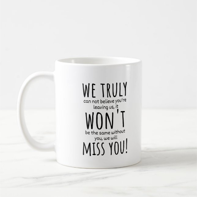 coworker leaving for women, coworker leaving coffee mug (Left)