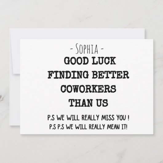 coworker leaving for women, coworker leaving, cowo (Front)