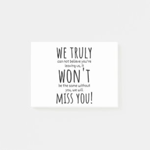 coworker leaving for women, coworker leaving post-it notes