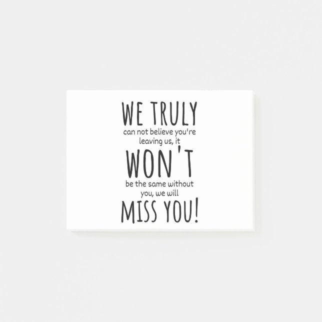 coworker leaving for women, coworker leaving post-it notes (Front)