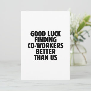 Coworker Leaving Gift Idea, Funny co-worker gift Invitation
