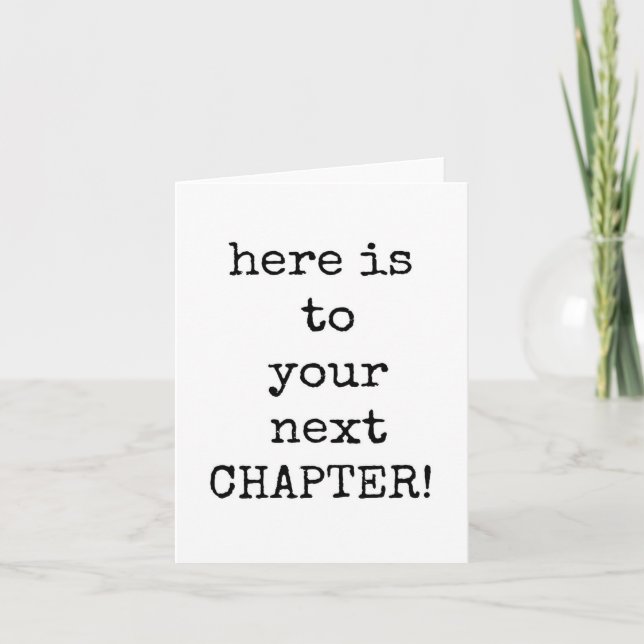 Coworker Leaving, Next Chapter, Goodbye, Good Luck Card (Front)