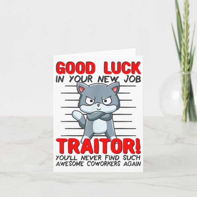 Coworker Leaving, Quitting Going Away, Job Change; Card (Front)