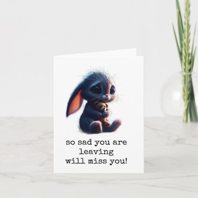 Coworker Leaving, Quitting, Good Luck, Card (Front)