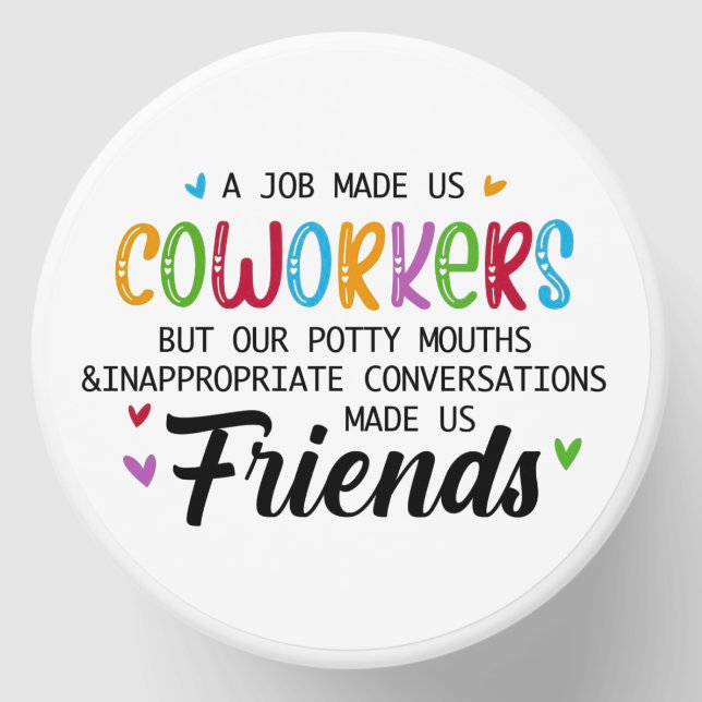 Coworker Quote - Work Made Us Coworkers Friends Mini Candle Favors (Front)
