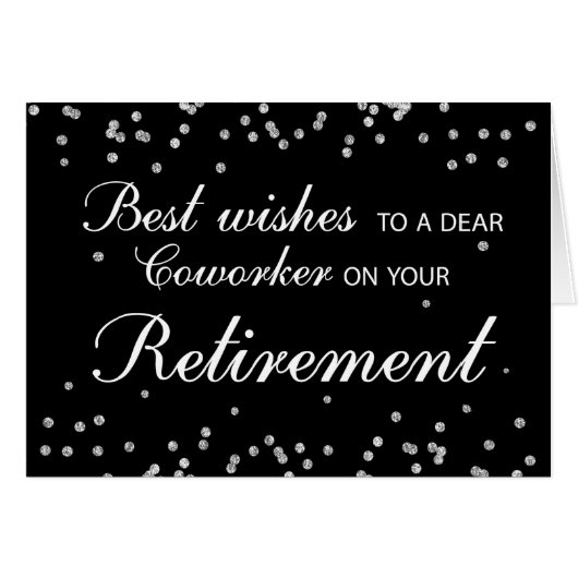 Coworker, Retirement Congratulations Black Cards (Front Horizontal)