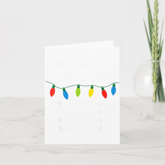 Coworkers Are Like Christmas Lights Funny Coworker Card (Front)