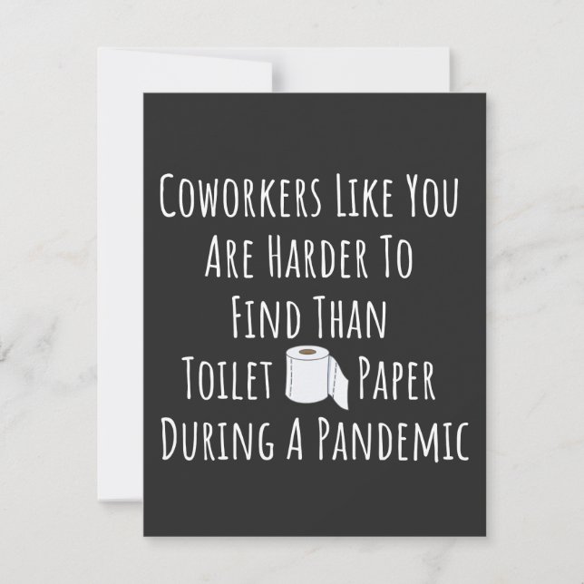 Coworkers Like You Are Harder To Find Thank You Card (Front)