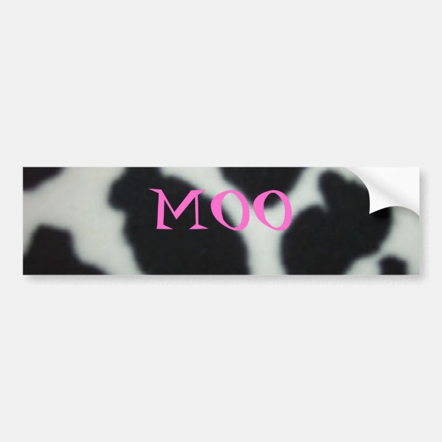 CowPattern, MOO Bumper Sticker (Front)