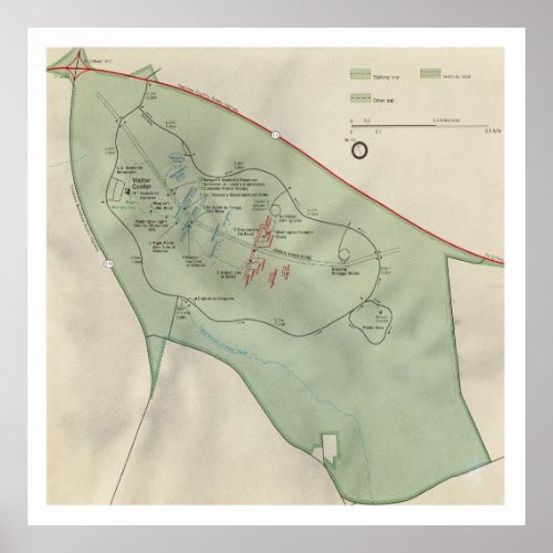 Cowpens National Battlefield Map 1990  Poster